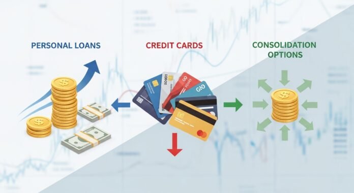 Comparing Personal Loans, Credit Cards and Debt Consolidation Options