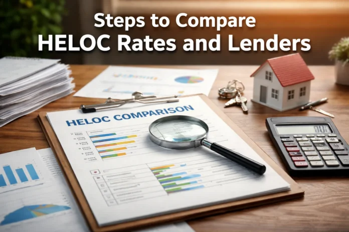 Steps to Compare HELOC Rates and Lenders Steps to Compare HELOC Rates and Lenders