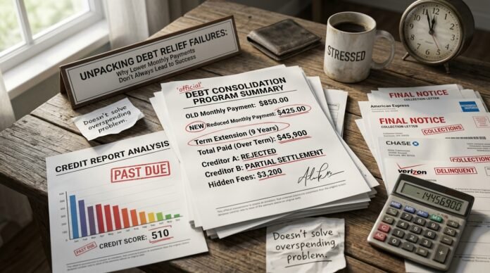 Why Some Debt Relief Plans Fail Despite Lower Monthly Payments